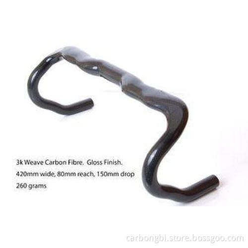 Carbon Bike Parts Carbon Road Bike Handlebars , 3k Matte /